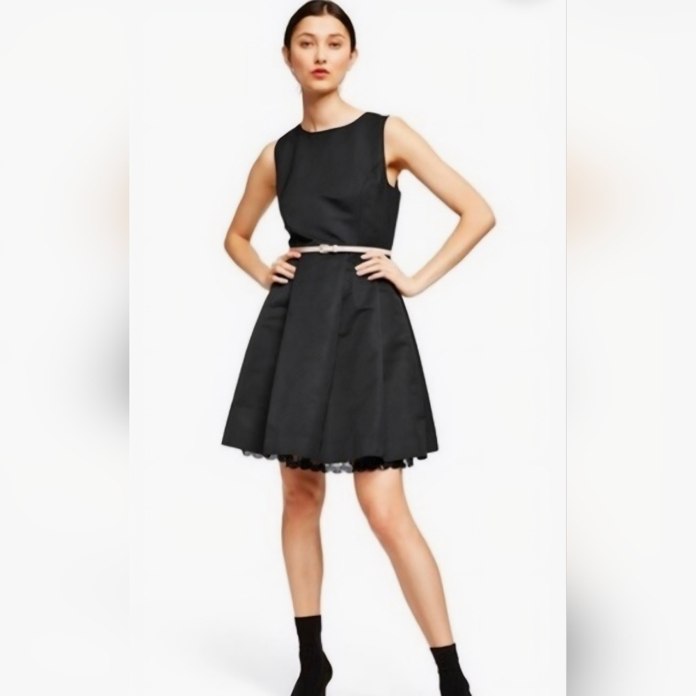 Jason Wu Black Mini Dress with Pink Belt